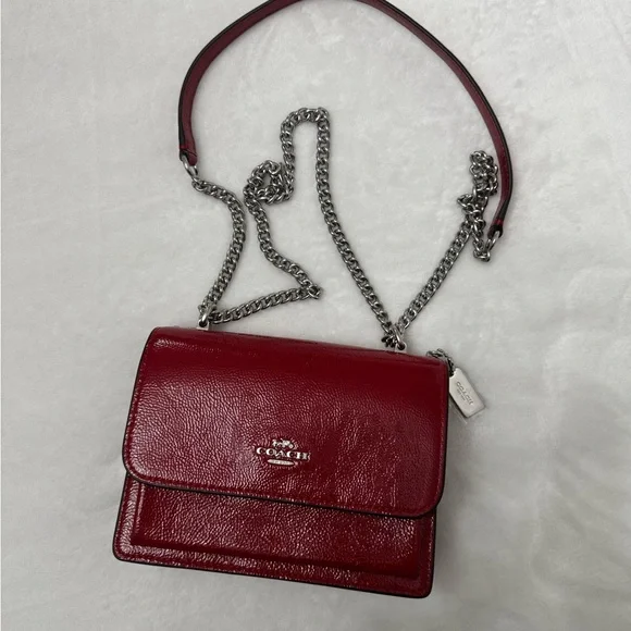 🌺Coach Mini Klare Crossbody Bag -Fire Red - Picture 2 of 13